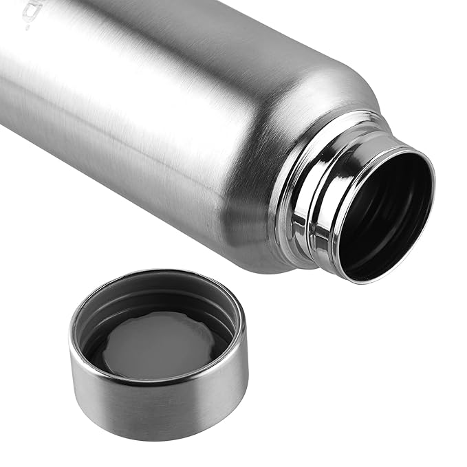 Vinod Frost Fridge Water Bottle with Fabricated 18/8 Stainless Steel Coating Inside and Outside | 1000 ml | Pack of 3