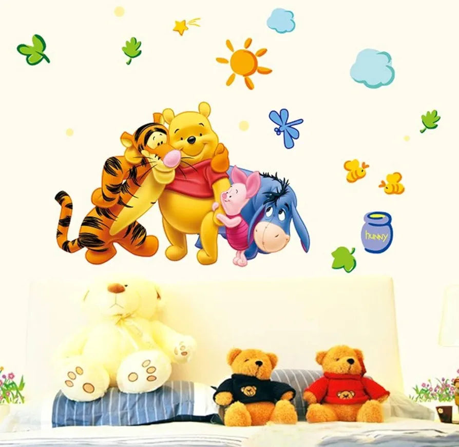Jaamso Royals Winnie the Pooh Vinyl Self-adhesive Wall Stickers Winnie the pooh