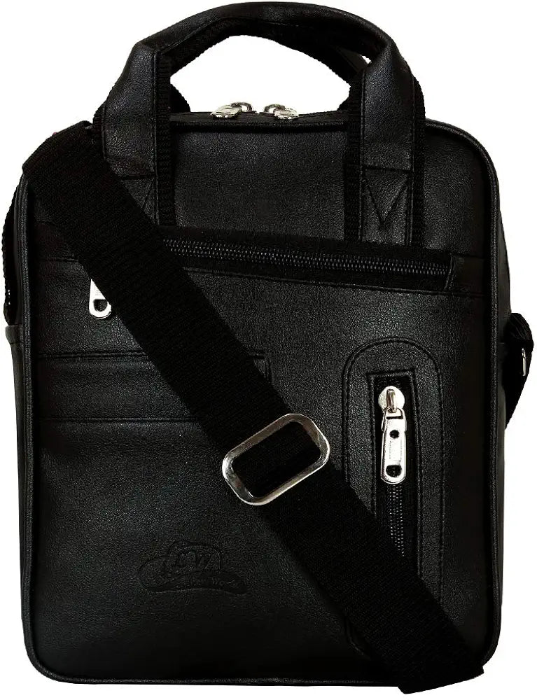 Leather World PU Leather Sling Bag Men Cross Body Travel Office Business Messenger Women  
