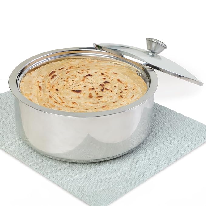 Borosil 2.5 L Stainless Steel Insulated Roti Server | Odur Proof, Food ...