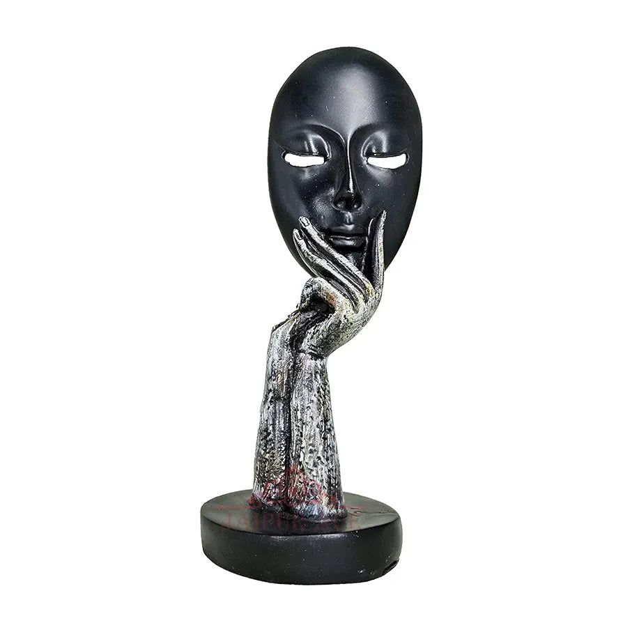 Jaipur Ace Lady Face Fantasy Statue Sculptures Showpieces Black Face Lady