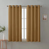 Cloth Fusion Blackout Window Curtains 5 Feet Long Set of 2 Mustard Colour