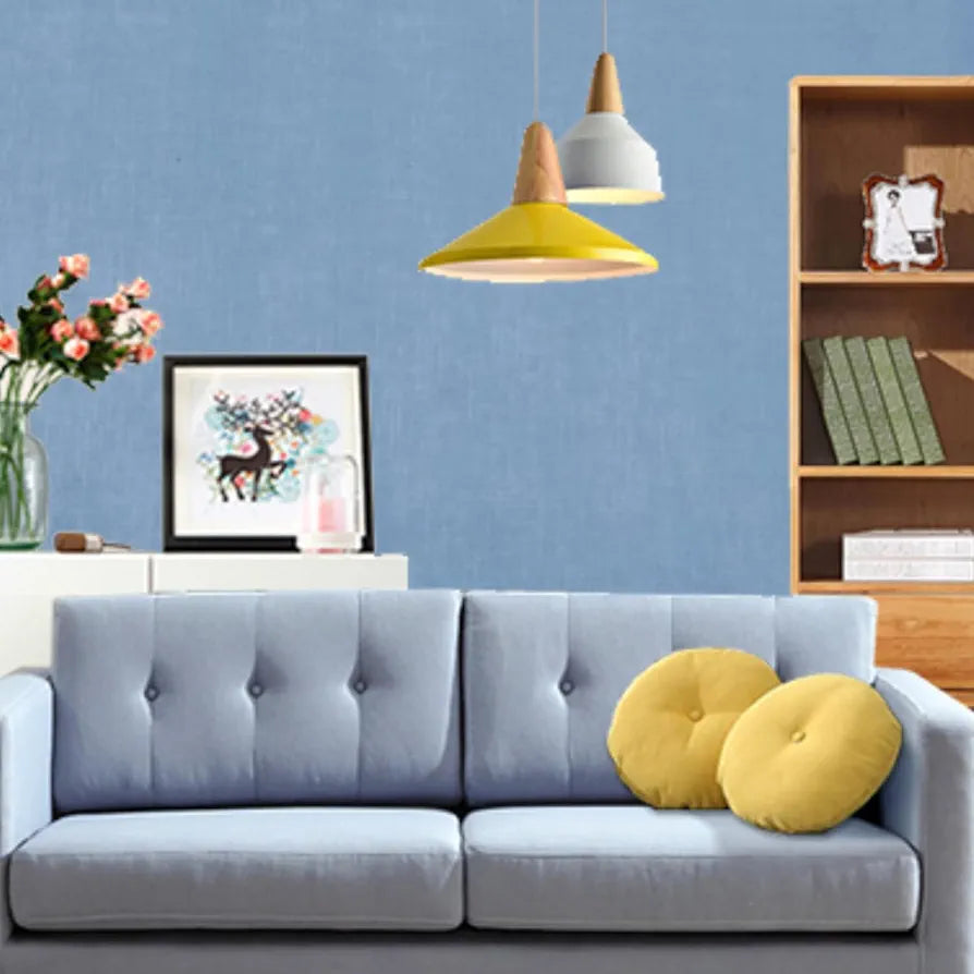 Jaamso Royals Plain Grey Blue Matte Wallpaper for Walls Wall Stickers for Kitchen