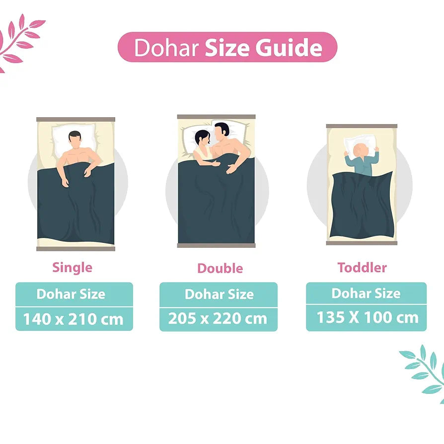 Divine Casa 100% Cotton Single Bed Dohar Lightweight & Soft AC Blanket Reversible Summer Quilt Colour Rose Pink