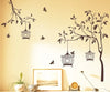 Decals Design Tree with Birds and Cages Wall Sticker