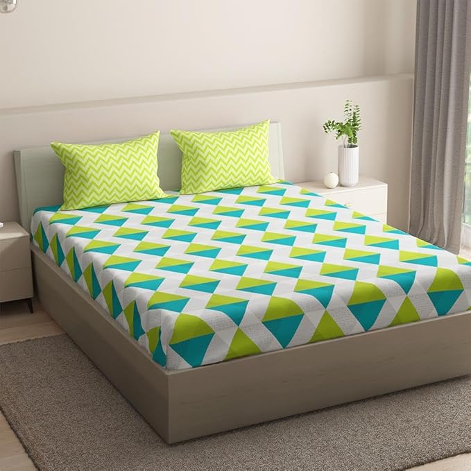 Wakefit Bedsheet for King Size Bedsheet King Size Bed Cotton 2 Pillow Covers Daniel Colour