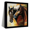 ArtX Two Horse Big Canvas Painting For Bedroom and Living Room With Frame