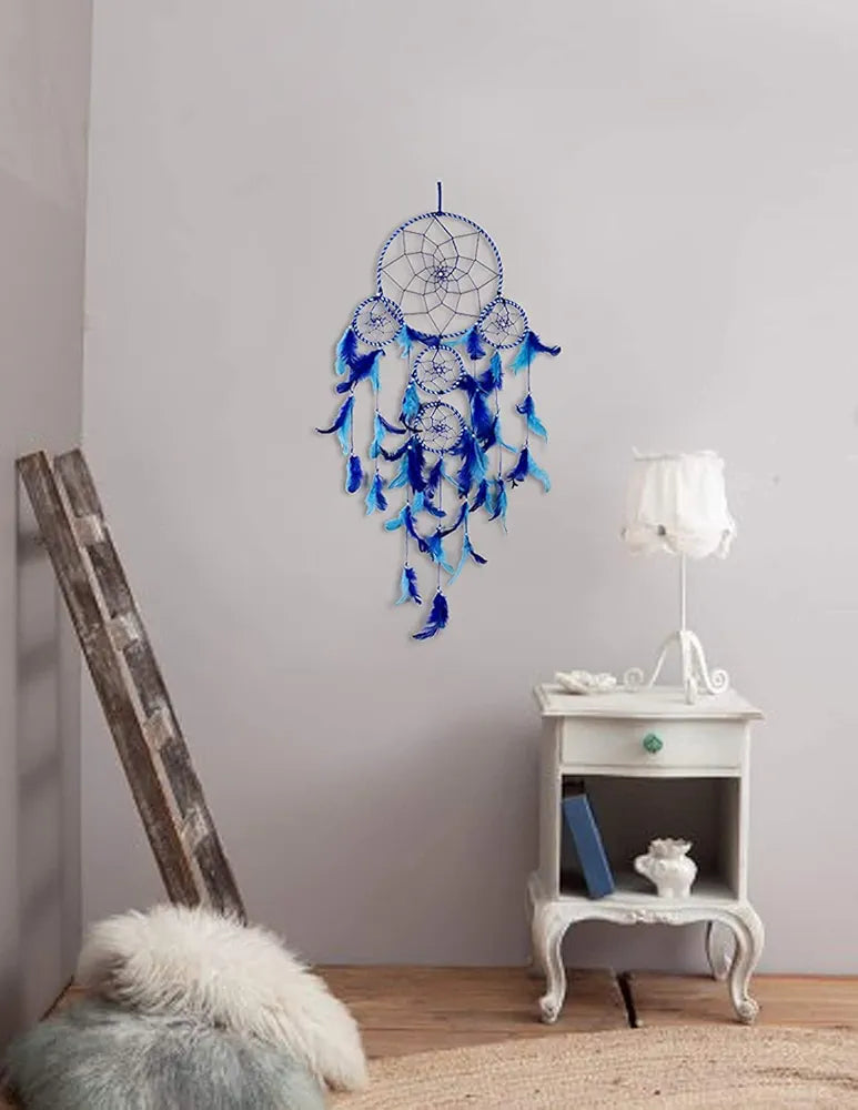 Dream Catcher Traditional Indian Dreamcatcher Wall Art Big Blue