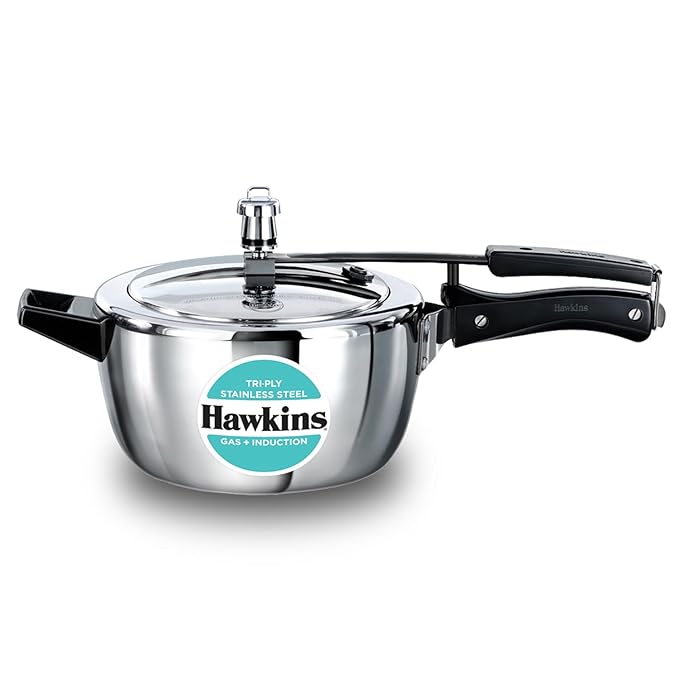 Hawkins 1.5 Litre Triply Stainless Steel Pressure Cooker Inner Lid Induction