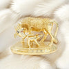 Jaipur Ace Kamdhenu Cow With Calf Statue Golden Cow