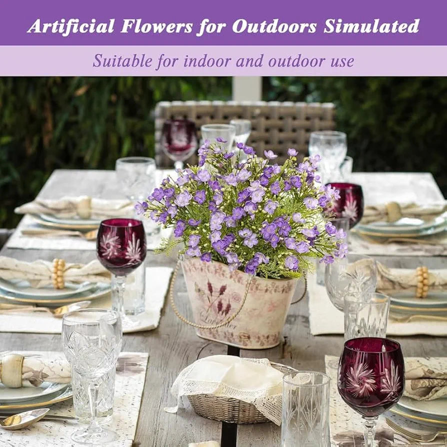 2 Pcs Artificial Flowers Bunch Milan Baby Breath 35cm Artificial Faux Gypsophila Bouquets Flower2