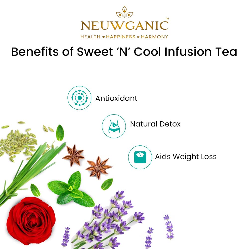 Neuwganic Sweet'n'Cool Indian Natural Infusion Tea - 100 Grams
