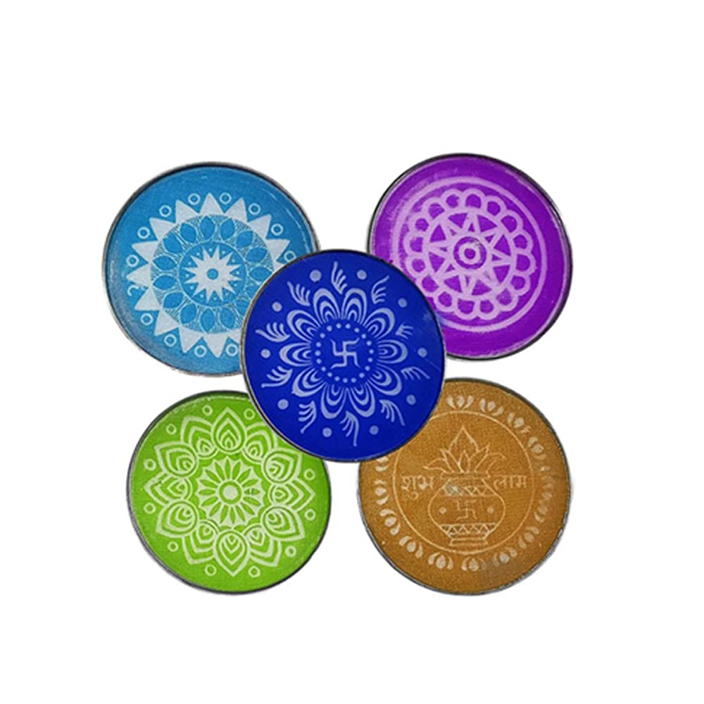 CraftVatika Rangoli Making Tools Kit Set of 10 Rangoli Powder Bottles Tubes with Nozzles