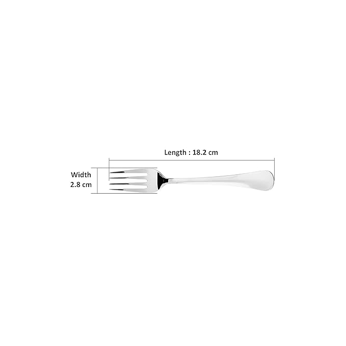 Sumeet Stainless Steel Dessert/Table Forks Set of 6 Pc – (18.2cm L) (1.6mm Thick)