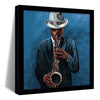 ArtX Musical instrument Man Play Saxophone Big Canvas Painting