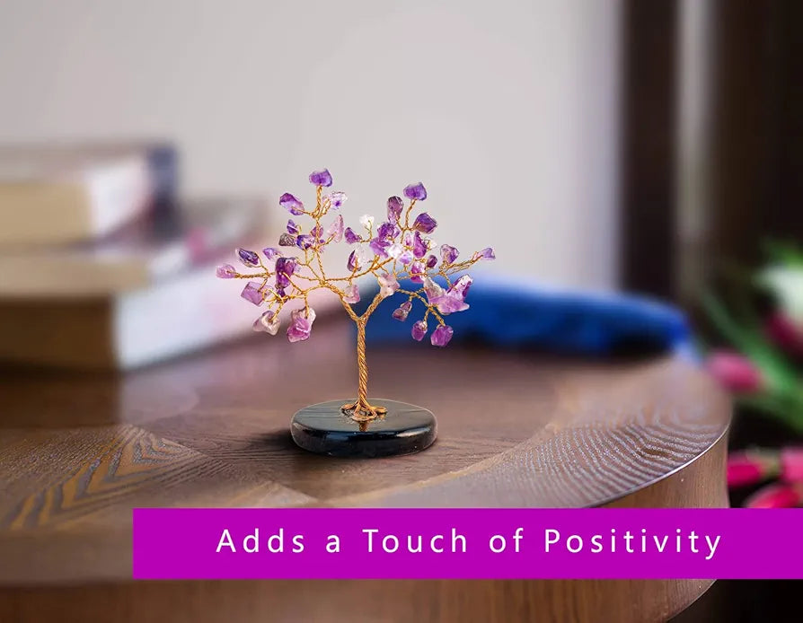Reikved Amethyst Tree -  Crystal Tree for Good Luck