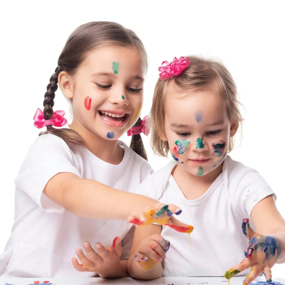 Toykraftt Finger Paints For Kids| Non Toxic Washable Finger Paints| Child Safe Paints For 2 To 3 Years Old| 8 Shades X 100 Ml In A Pack Mega Kit - Paper