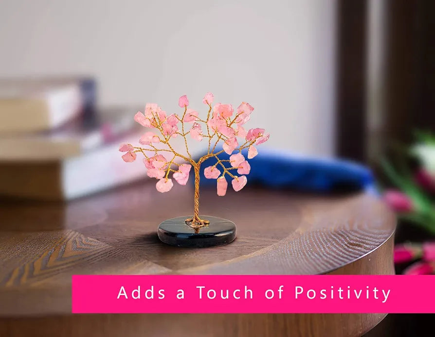 Reikved Rose Quartz Crystal Tree for Good Luck