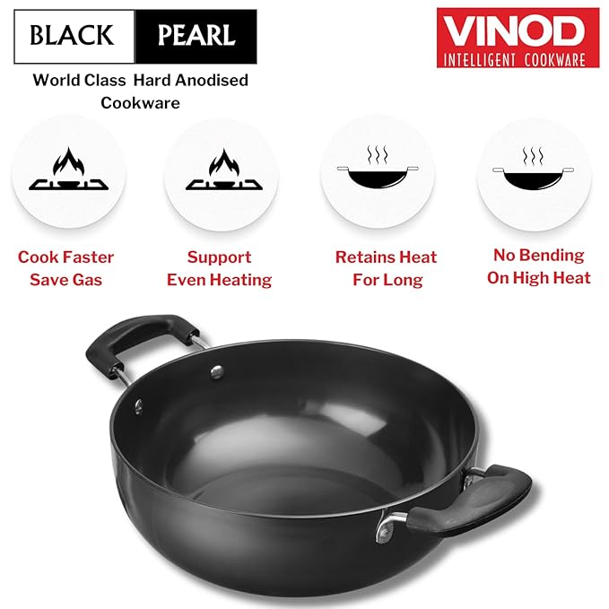 Vinod Anodised Induction Friendly Kadai | 4.1 Litres