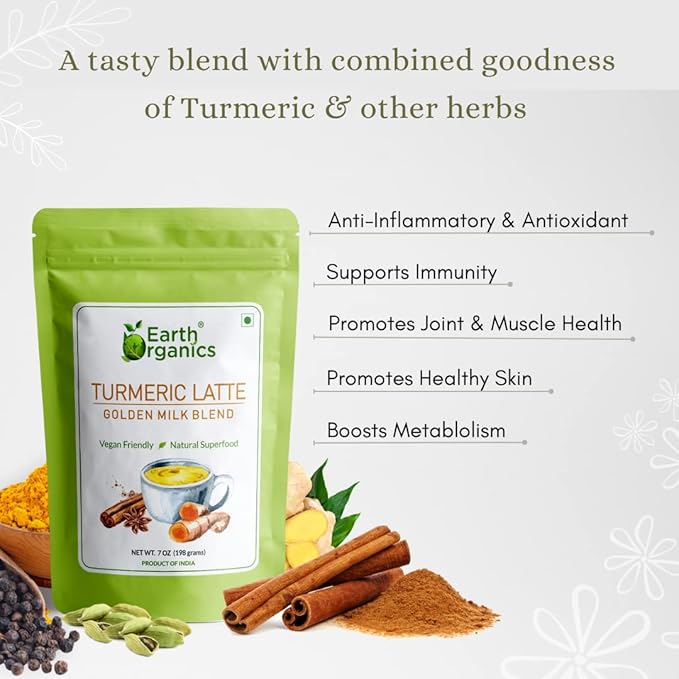 Earth Organics Organic Turmeric Latte - 198 gms