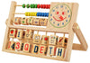 Multifunctional Calculation Abacus Flap Smiling Clock Alphabets Numbers Words Kids 3+ Years