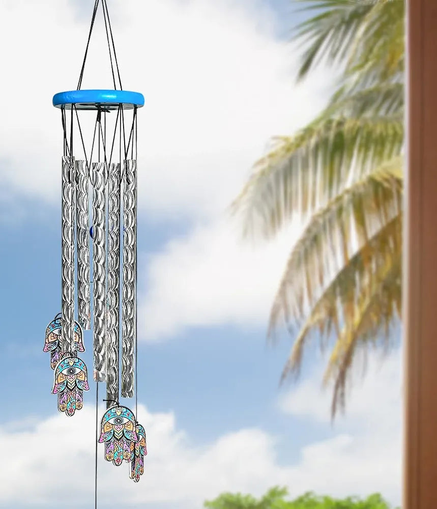 Zaicus Hamsa Hand Wind Chime 23-Inch Wind Chime-014
