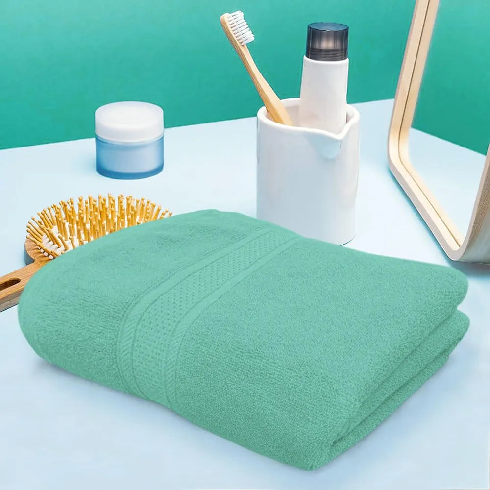 Luxe Home Cotton Bath Towel 450 GSM Quick Dry Large Size Bathroom Towels Colour Aqua