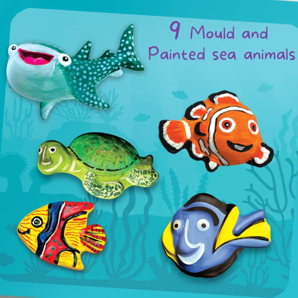 TOYKRAFTT Art and Craft Kit for Girls Boys, Gifts for Kids Aged 5 to 8, Fridge Magnet Kit for Kids - Magnetic Marine Marvels