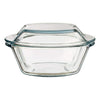 Femora Borosilicate Serving Bowl | Glass Casserole Set, Glass Bowl With Lid, Microwave Safe Bowl Set | 500 Ml