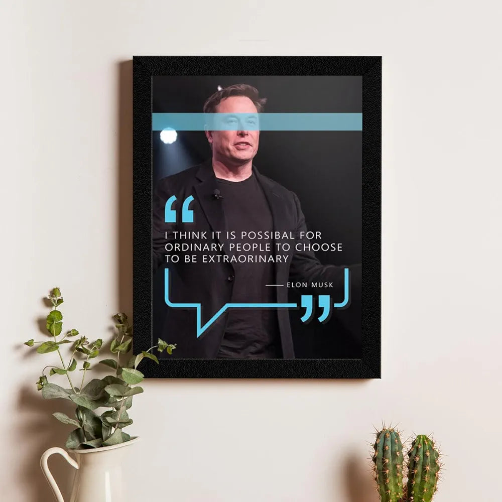 ArtX Paper Big Quote Wall Frame Art Painting AXF00116-MOT Set of 4