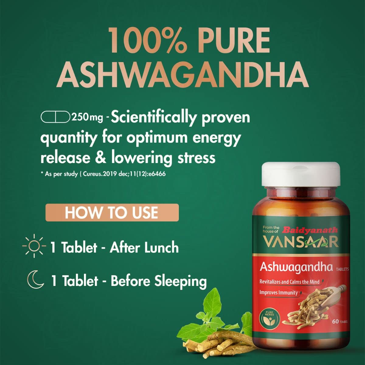 Baidyanath Vansaar Ashwagandha - 60 Tablets