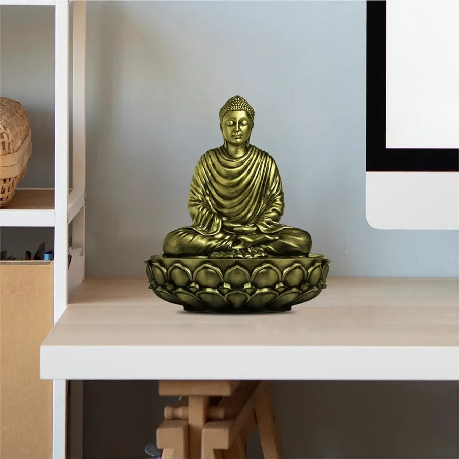 Jd Fresh 6 Inch Gautam Buddha Statue - Bronze