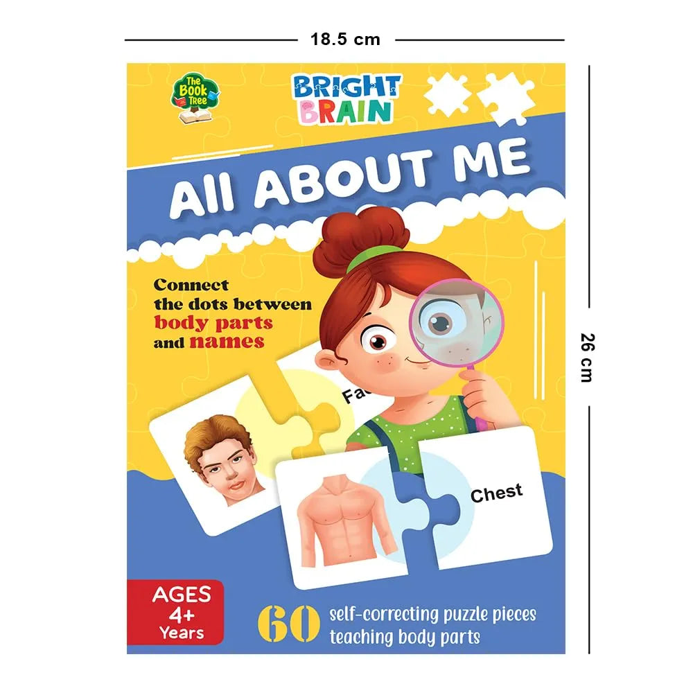 The Book Tree All About Me Puzzle for Kids | 60 Self-Correcting Body Parts Puzzle Pieces | Human Body Learning Toy for Toddlers & Preschoolers Age 4+ | Educational Gift for Boys & Girls
