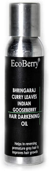 EcoBerry Bhringraj Curry Leaves Indian Gooseberry Hair Darkening Oil - 100 ml