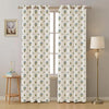 Urban Space Cotton Curtains for Door Set of 2 with Eyelets and TieBack (Colour Calico Blue)