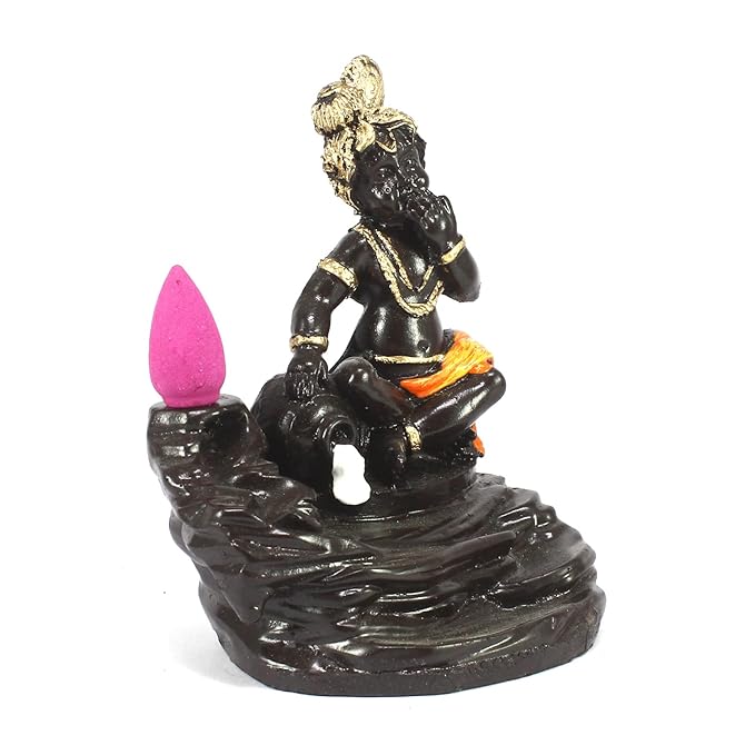 Ecraftindia Krishna Smoke Scented Backflow Cone Incenses | Orange