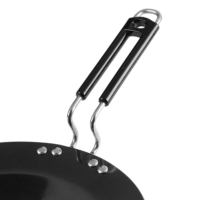 Vinod Black Pearl Hard Anodised Tawa - 25 cm | 4.25mm Thickness | Metal Spoon Friendly | Riveted Sturdy Handle