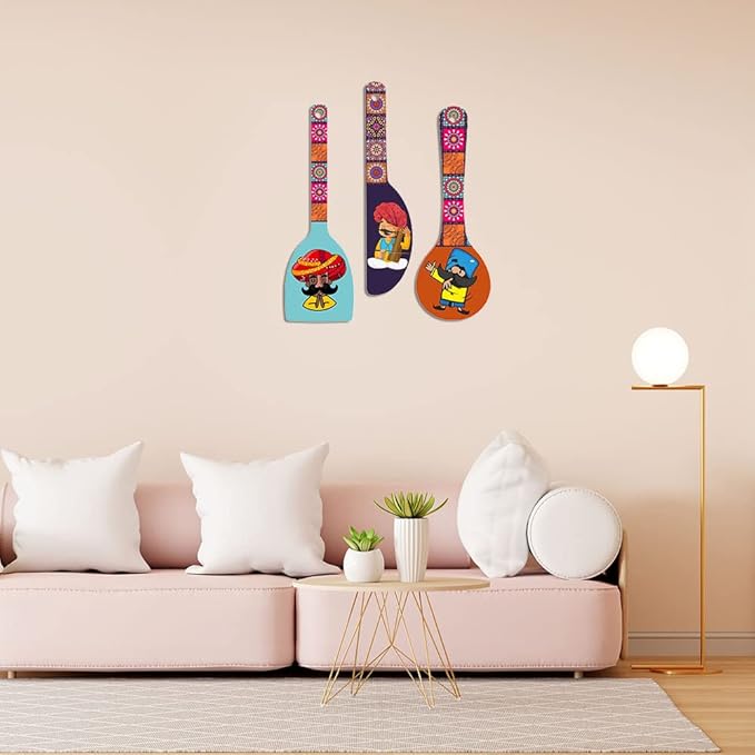 Artvibes Wooden Wall Hanger for Home | Set of 3