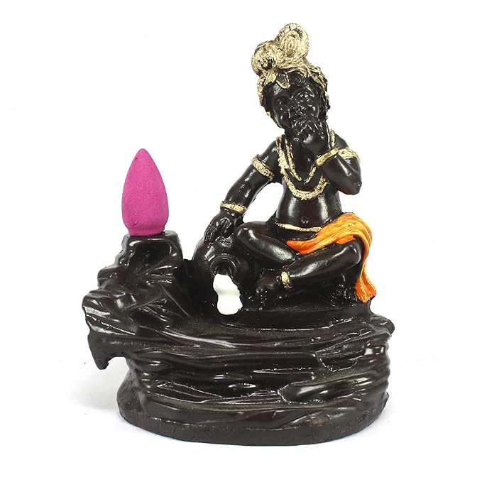 Ecraftindia Krishna Smoke Scented Backflow Cone Incenses | Orange