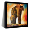 ArtX Elephant and Baby Abstract Big Canvas Painting For Bedroom With Frame