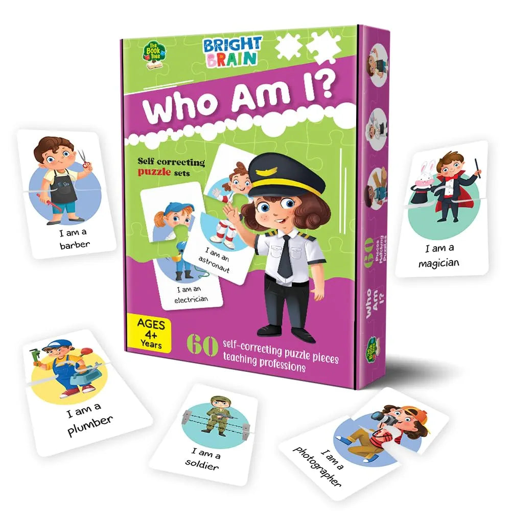 The Book Tree Bright Brain Profession Puzzle for Kids | 60 Self-Correcting Matching Sets | Learn Jobs & Occupations | Educational & Gifting Toy for Ages 3+