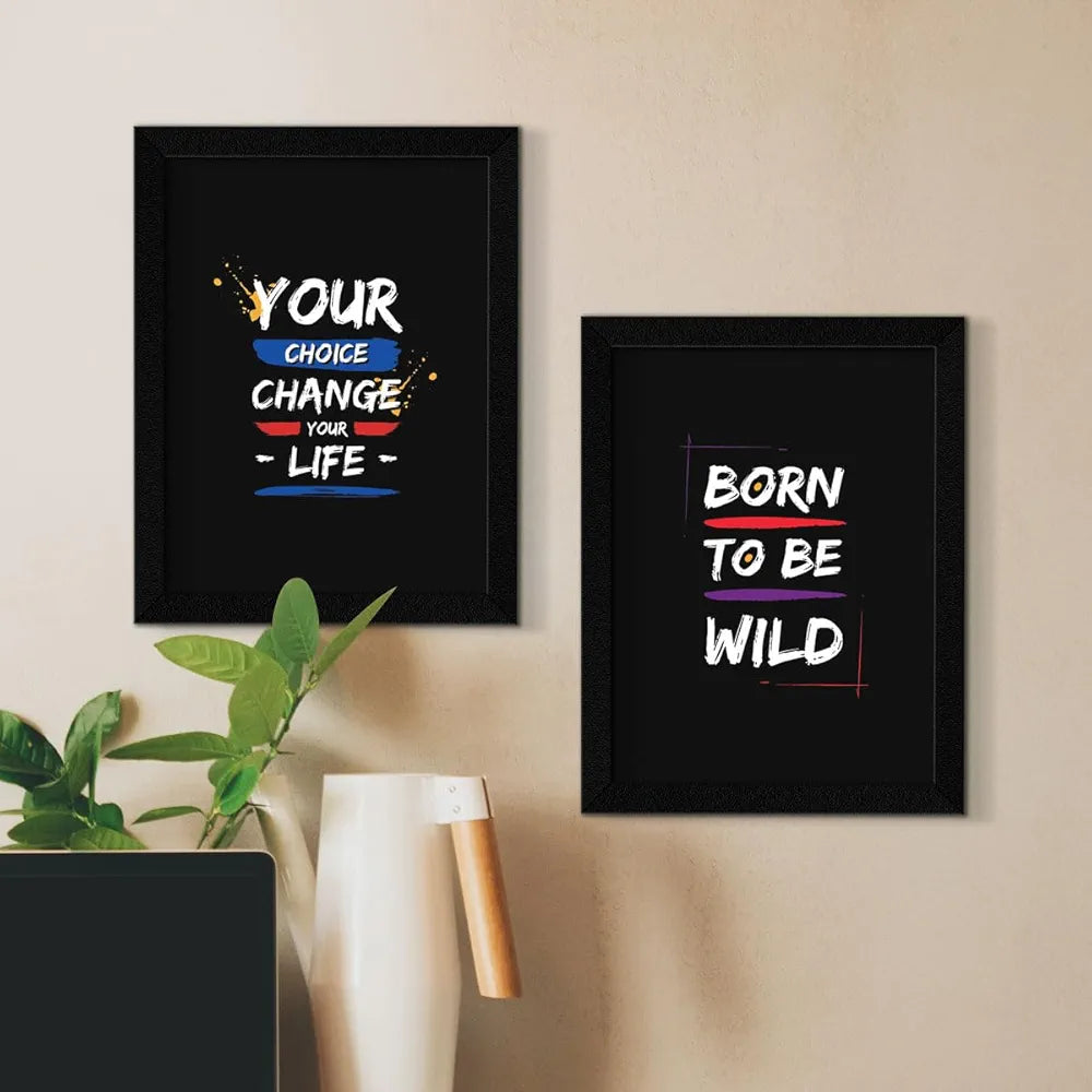 ArtX Paper Big Health Quotes AXF00179-MOT Set of 4