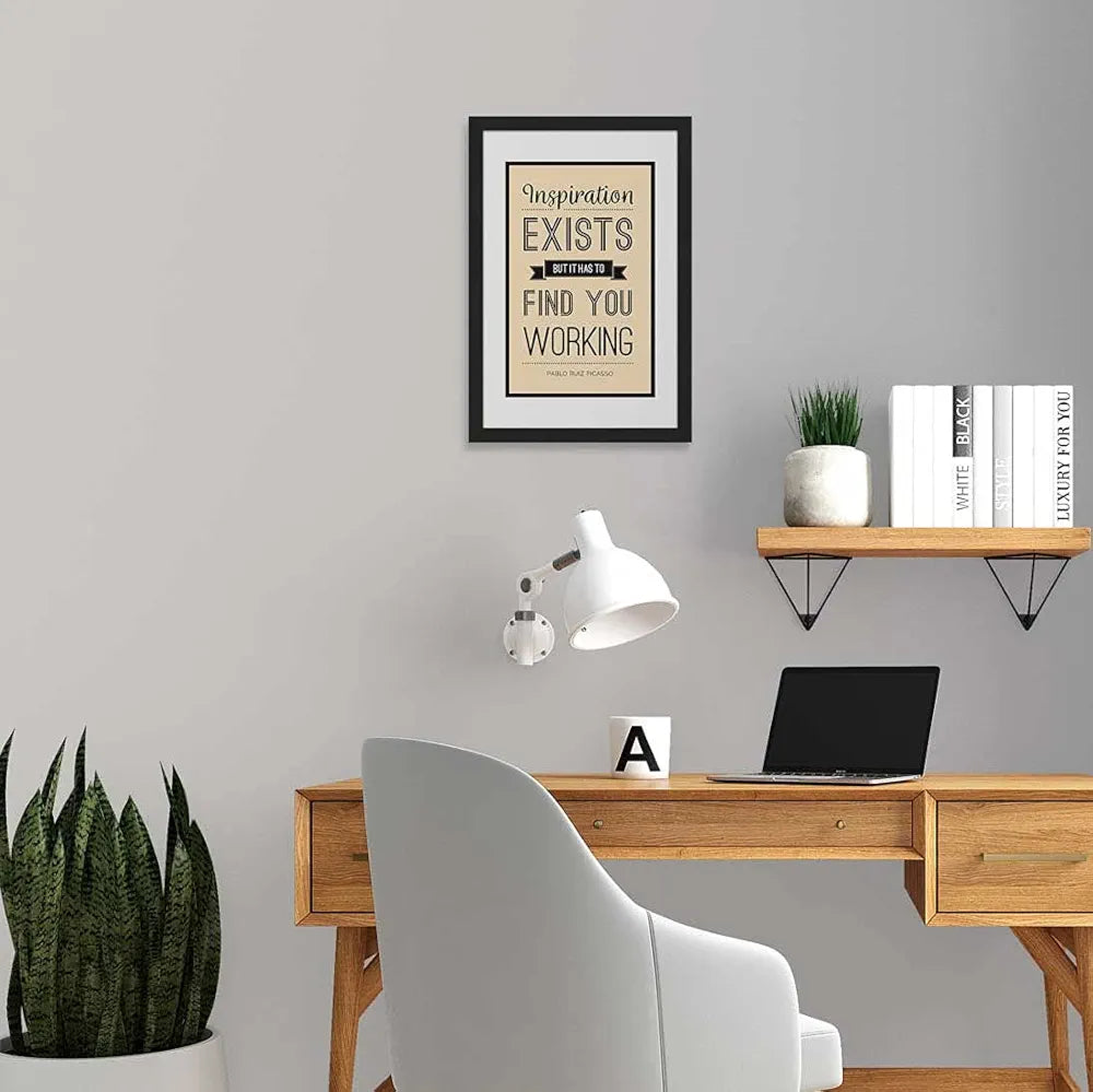 ArtX Paper Inspiration Exists Motivational Quote Framed Wall Art Painting