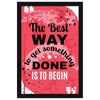 ArtX Paper Motivational Quote The Best Way Wall Frame Art Painting