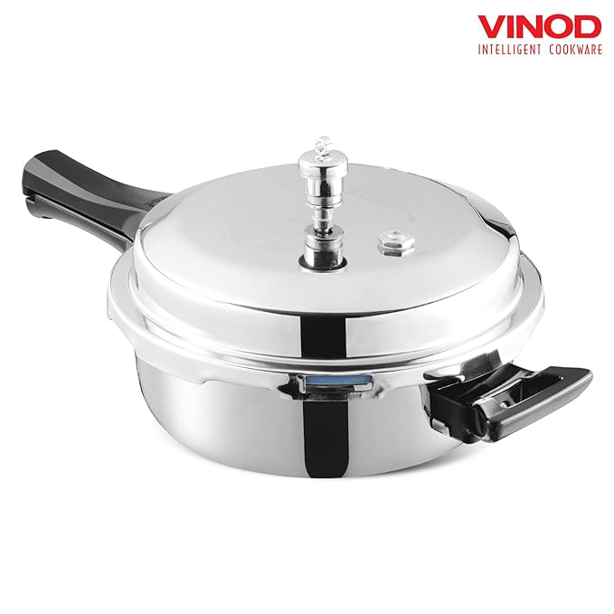 Vinod Platinum Triply Stainless Steel Outer Lid Pressure Cooker | 4.5 Litres | Senior Pressure Cooker | Induction Base Pressure Cooker