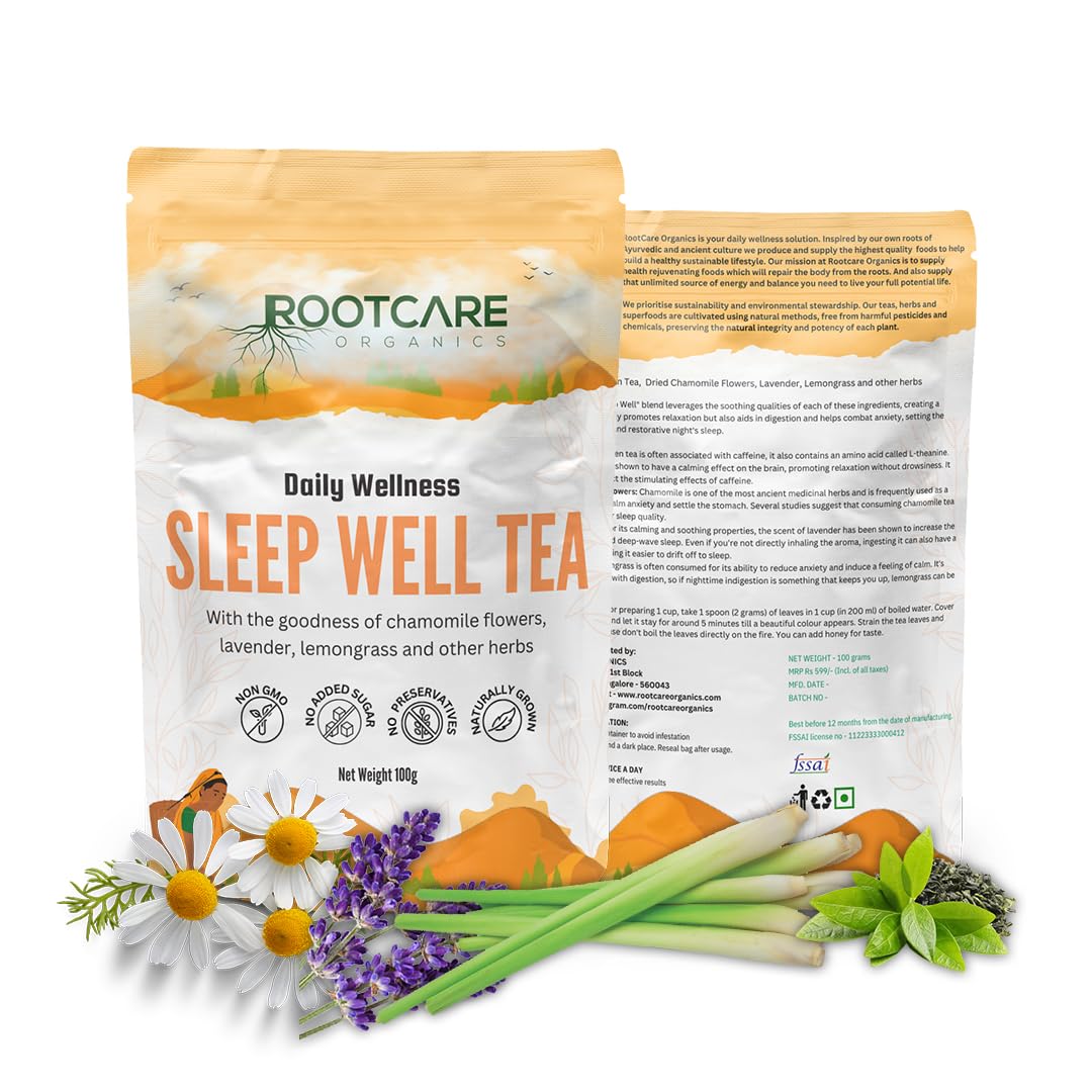 Rootcare Organics Relaxing Sleep Well Tea - 100 gms