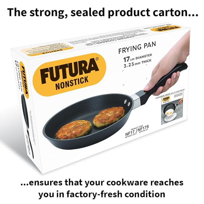 Hawkins Futura 17 cm Frying Pan, Non Stick Fry Pan, Small Frying Pan, Black