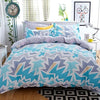 Huesland by Ahmedabad Cotton 144 TC Cotton King Size Bedsheet with 2 Pillow Covers - Blue, Grey