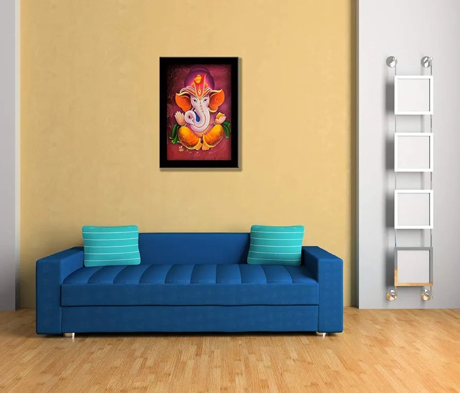 Lifehaxtore Ganesha Art Framed painting Laddu Ganesha