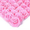 100 Pcs Artificial Rose Flower Heads Real Looking Baby Pink Fake Roses Flowers Foam Blush Roses